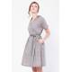 Robe Reiko (gris pois mauve)